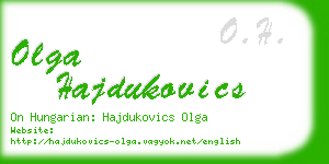 olga hajdukovics business card
